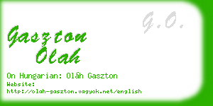 gaszton olah business card