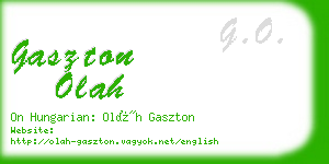 gaszton olah business card